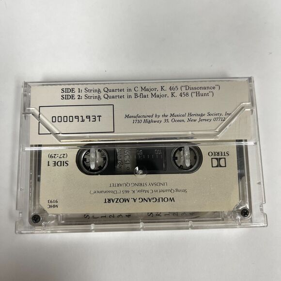 Wolfgang A. Mozart String Quartets Cassette - Picture 2 of 3